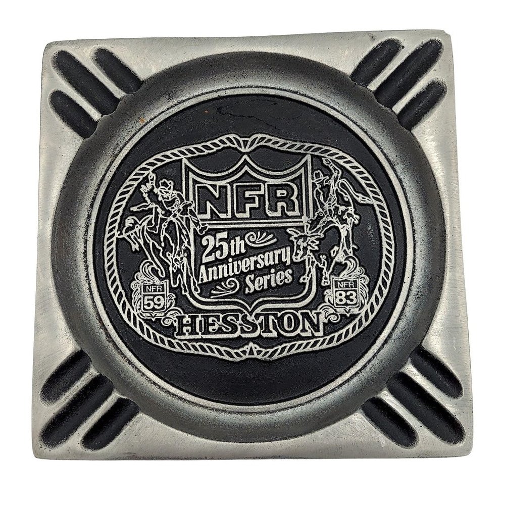 1983 NFR Ashtray Bull Rider Bronc Riding RARE National Finals Rodeo Vintage